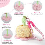 organisateur bobines fil tricot crochet portable poignet rose vert jaune blanc rouge floral
