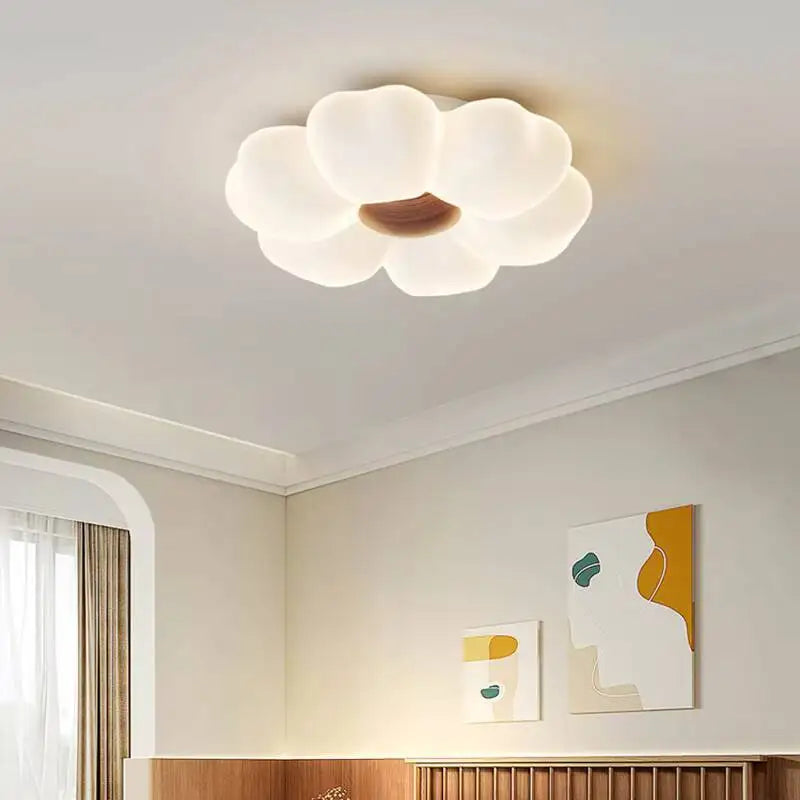 plafonnier moderne led éclairage quotidien blanc formes géométriques opaques surface interrupteur bouton