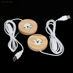 lampe led moderne bois naturel blanc texture bois câble usb commande led minimaliste