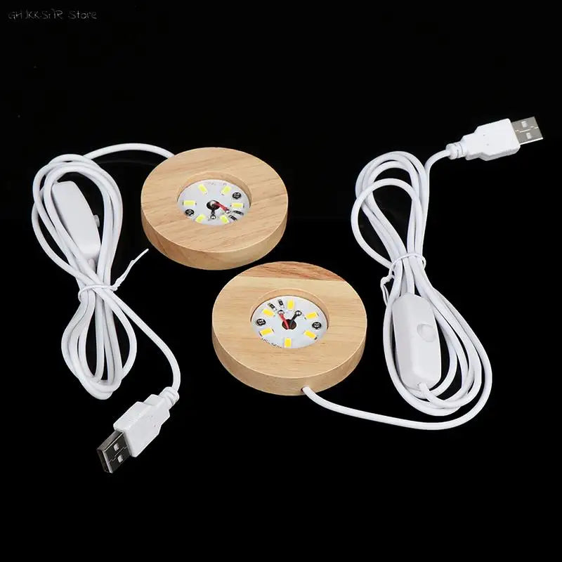 lampe led moderne bois naturel blanc texture bois câble usb commande led minimaliste