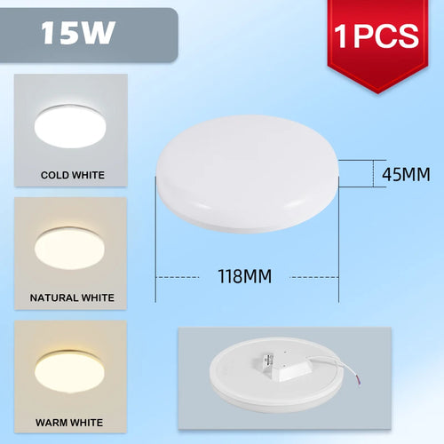 plafonnier led blanc rond ultra fin moderne luminaire cuisine chambre salon intérieur