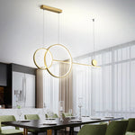 suspension lumineuse led contemporaine noir blanc doré géométrique minimaliste