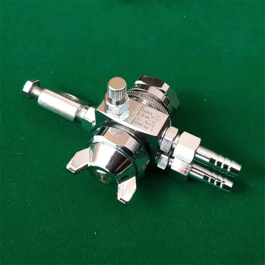 régulateur pression argenté lisse industriel portable 0.5mm 1.0mm 1.3mm 2.0mm deux tubes connexion bouton