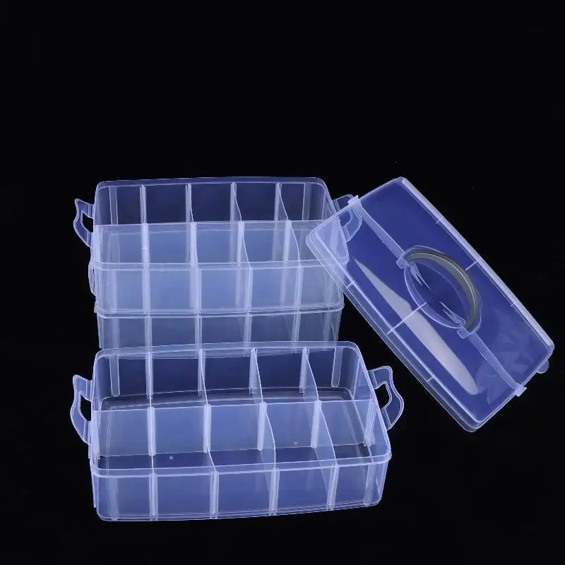 boîte rangement transparente moderne bijoux vis 15 18 24 28 30 36 compartiments amovible