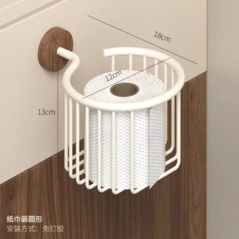 étagère salle bain moderne blanc bois vis serviettes brosse dents flacons papier toilette