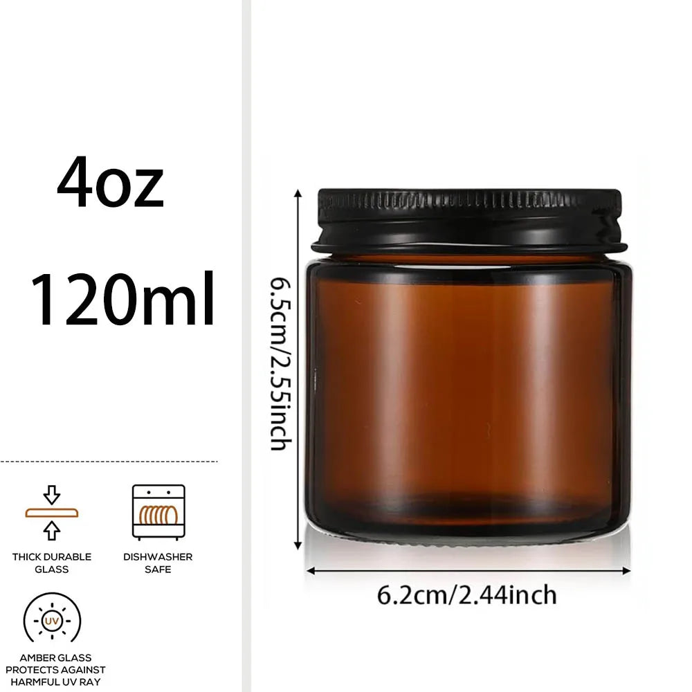 bougies parfumées marron foncé verre transparent moderne capsule noire étiquette blanche 240ml