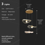 suspension lumineuse moderne pierre verre blanc doré led 4000k 3000k 6000k