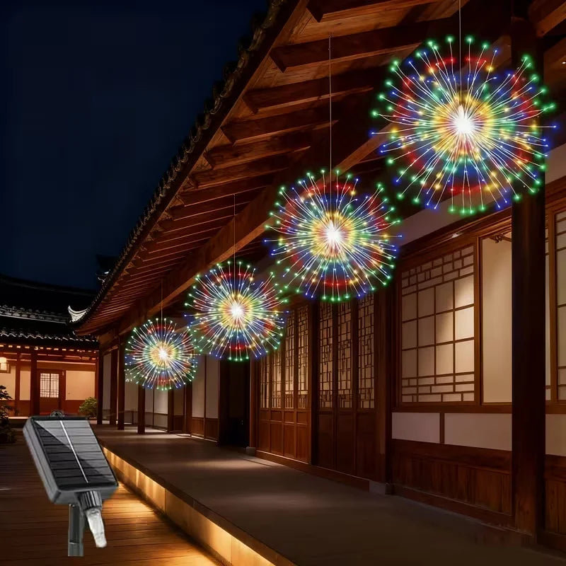 guirlande lumineuse multicolore moderne étoiles lumineuses adaptateur usb solar led extérieure jardin blanc rouge