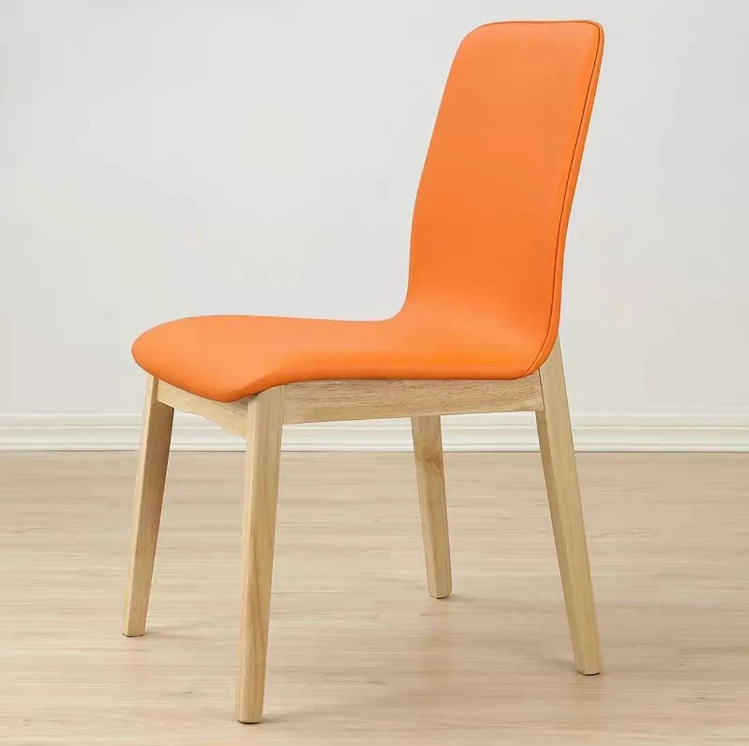 chaises salle manger moderne bois PU gris clair vert menthe rouge brique blanc minimaliste