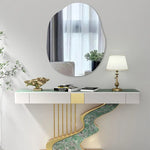 miroir mural adhésif acrylique transparent moderne rond décoration pièce maison abstraite