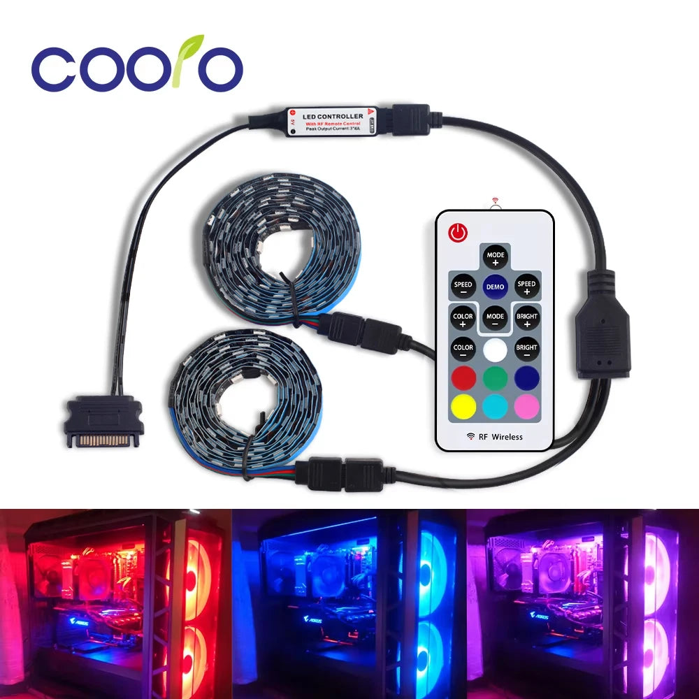 ruban led flexible 30leds/m rgb adhésif moderne 5050 sata câble télécommande