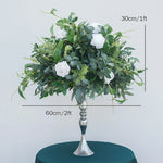 arche décorative fleurs artificielles feuillage vert mariage anniversaire baby shower extérieur table centerpiece naturel