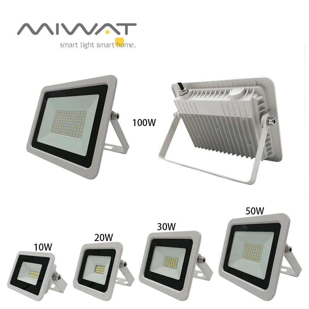 projecteur led extérieur blanc étanche moderne jardin mur éclairage sécurité haute puissance