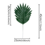 feuilles palmier artificielles vertes décorations tropicales naturelles mariage extérieur jardin fête maison