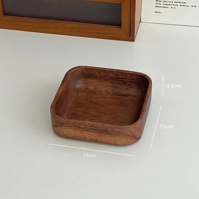 plateau rangement bois oval moderne organise bijoux livres objets ménagers