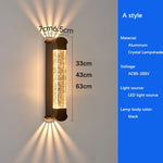 applique murale moderne aluminium noir dorées ip55 33cm 43cm 63cm led 110v240v