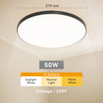 plafonnier led moderne blanc 37cm 2492000 flux lumineux cuisine chambre salon salle bain