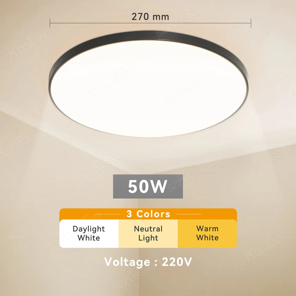 plafonnier led moderne blanc 37cm 2492000 flux lumineux cuisine chambre salon salle bain