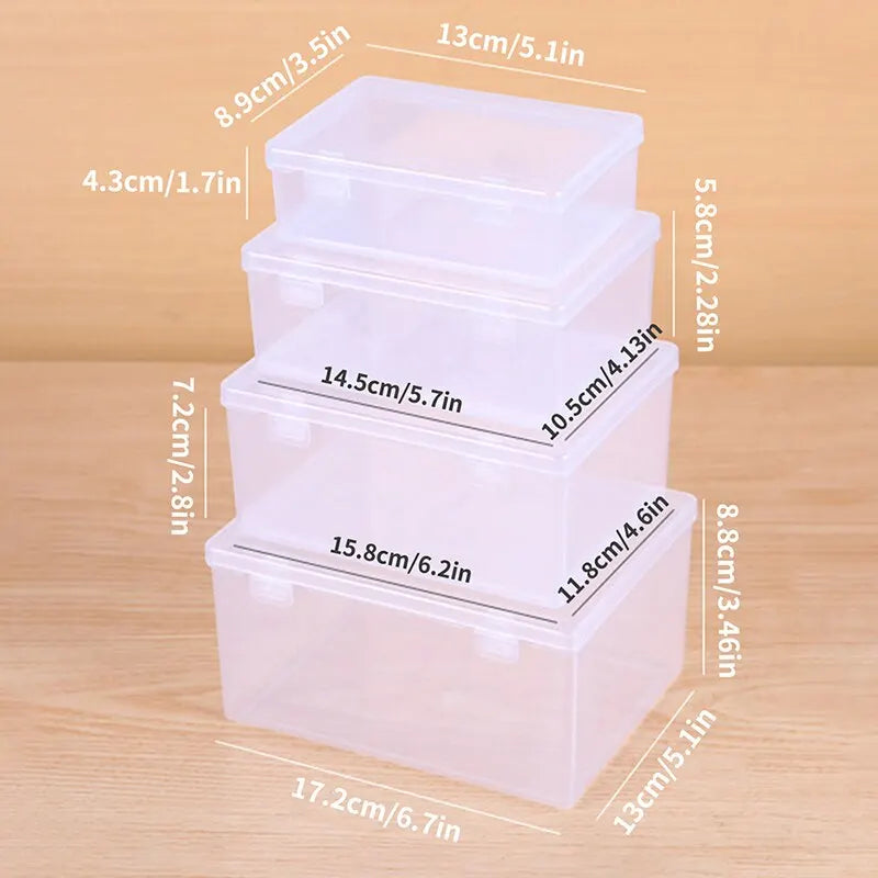 boîtes rangement transparentes modernes réutilisables poignées plastique respectueux environnement