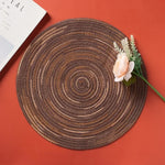 serviettes table multicolores moderne rayures concentriques taille 11cm 18cm 30cm 38cm