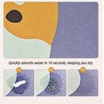 tapis gris imprimé chats moderne antidérapant hand washable durable résistant taches chambre bain