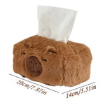 boîte mouchoirs peluche marron clair animalier décorative facile utiliser maison cuisine
