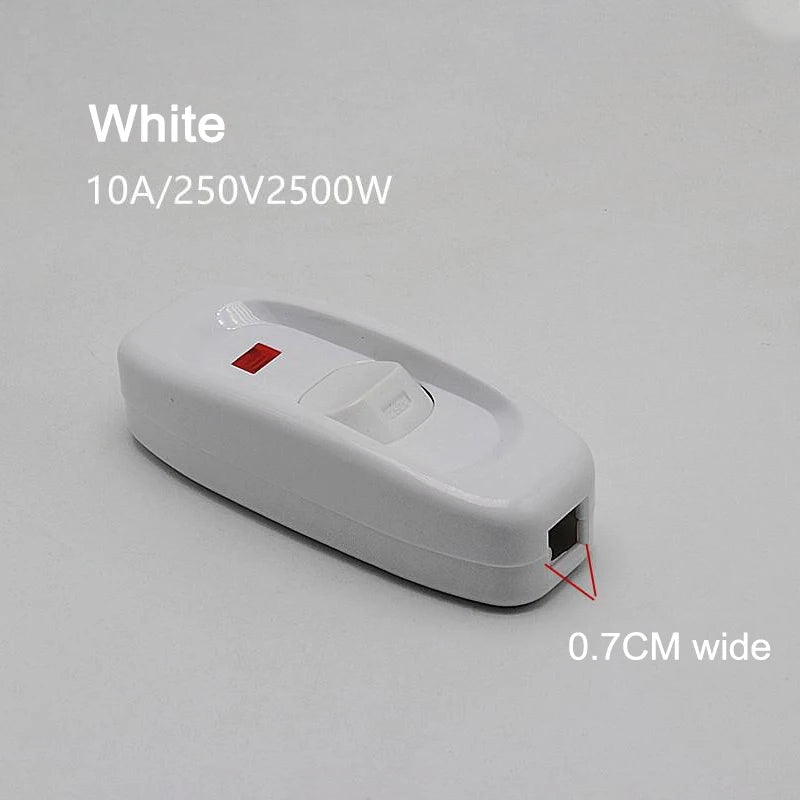 interrupteur électrique button blanc noir utilitaire 250v 2500w 2cm 2cm