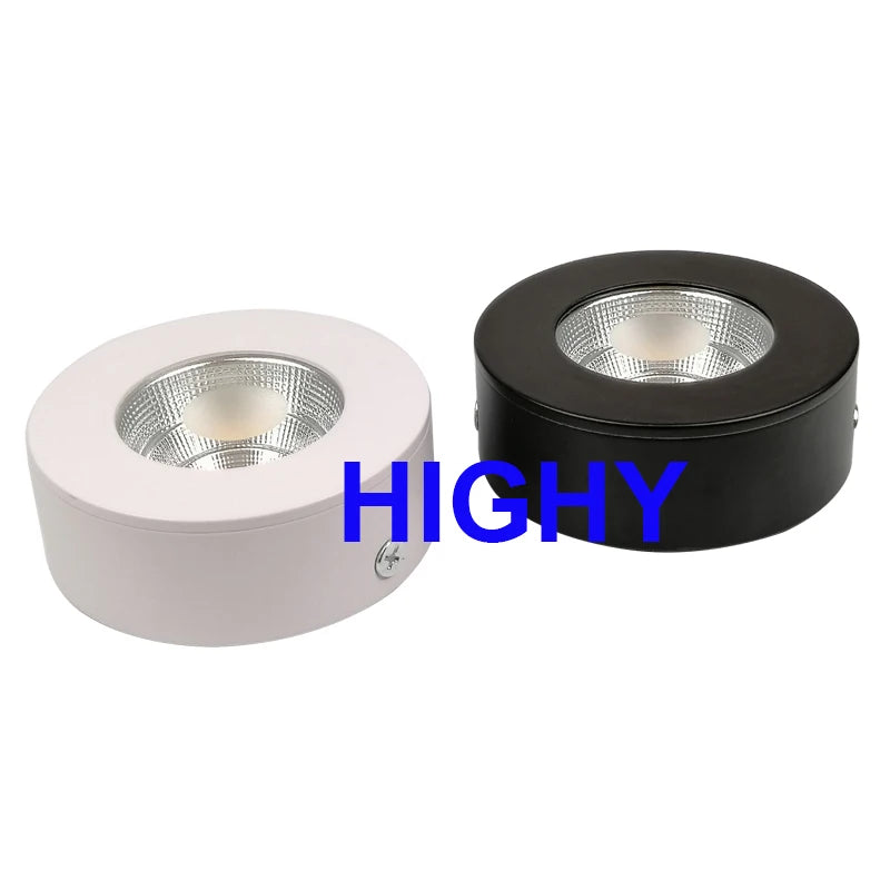 Spot LED moderne 5W 7W noir blanc fixe surface chambre cuisine salon