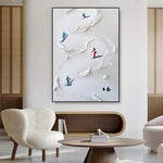tableaux modernes abstraits couleurs multiples peinture huile cadre intérieur