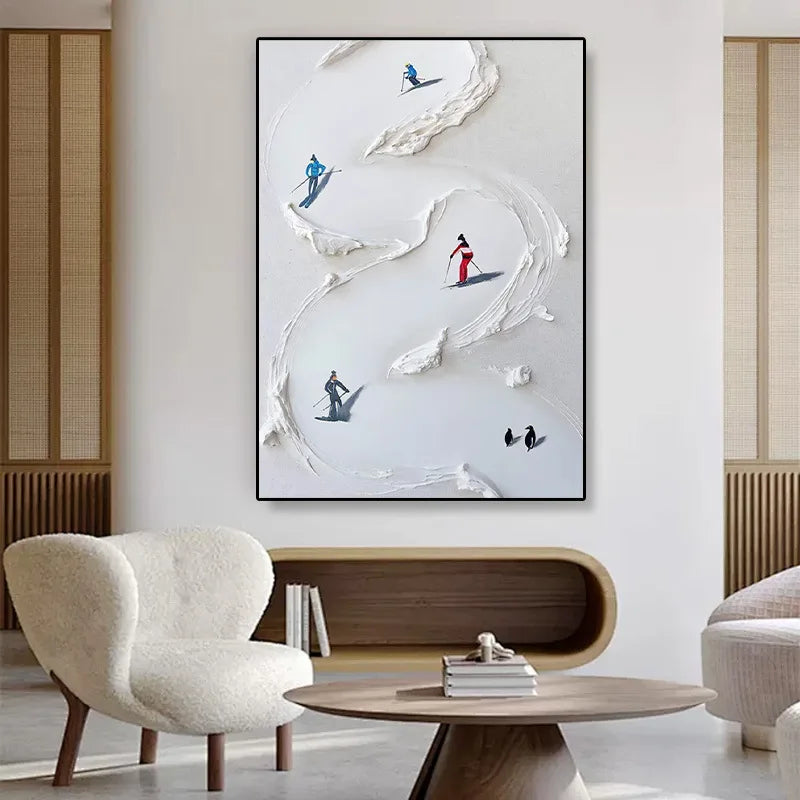tableaux modernes abstraits couleurs multiples peinture huile cadre intérieur