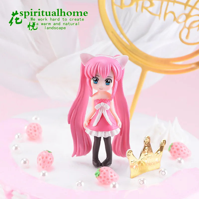 figurines anime personnages détaillées robes coiffures stylisées couleurs vives opaques mignonnes