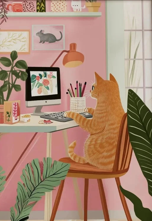 tableau toile chat tuxedo moderne décoration murale salon chambre objet esthétique