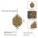 suspension lumineuse moderne transparente forme organique 3000k 4500k 6000k chambre salon restaurant