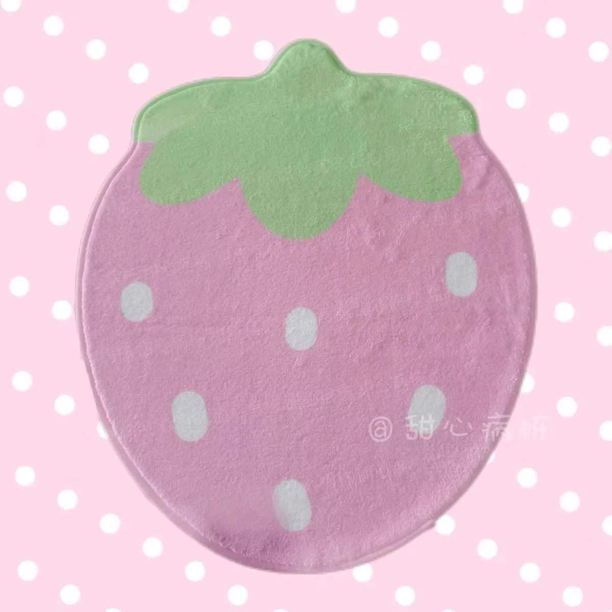 tapis doux fraises fleurs geometrique impermeable antidrapant salon bain porte rose clair vert