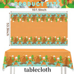nappe table festive motif animaux couleurs vives bébé enfant deco occasionnelleecerueuils ballons gâteaux