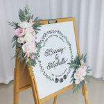 décorations florales mariage fleurs roses eucalyptus vert blanc anniversaire baby shower