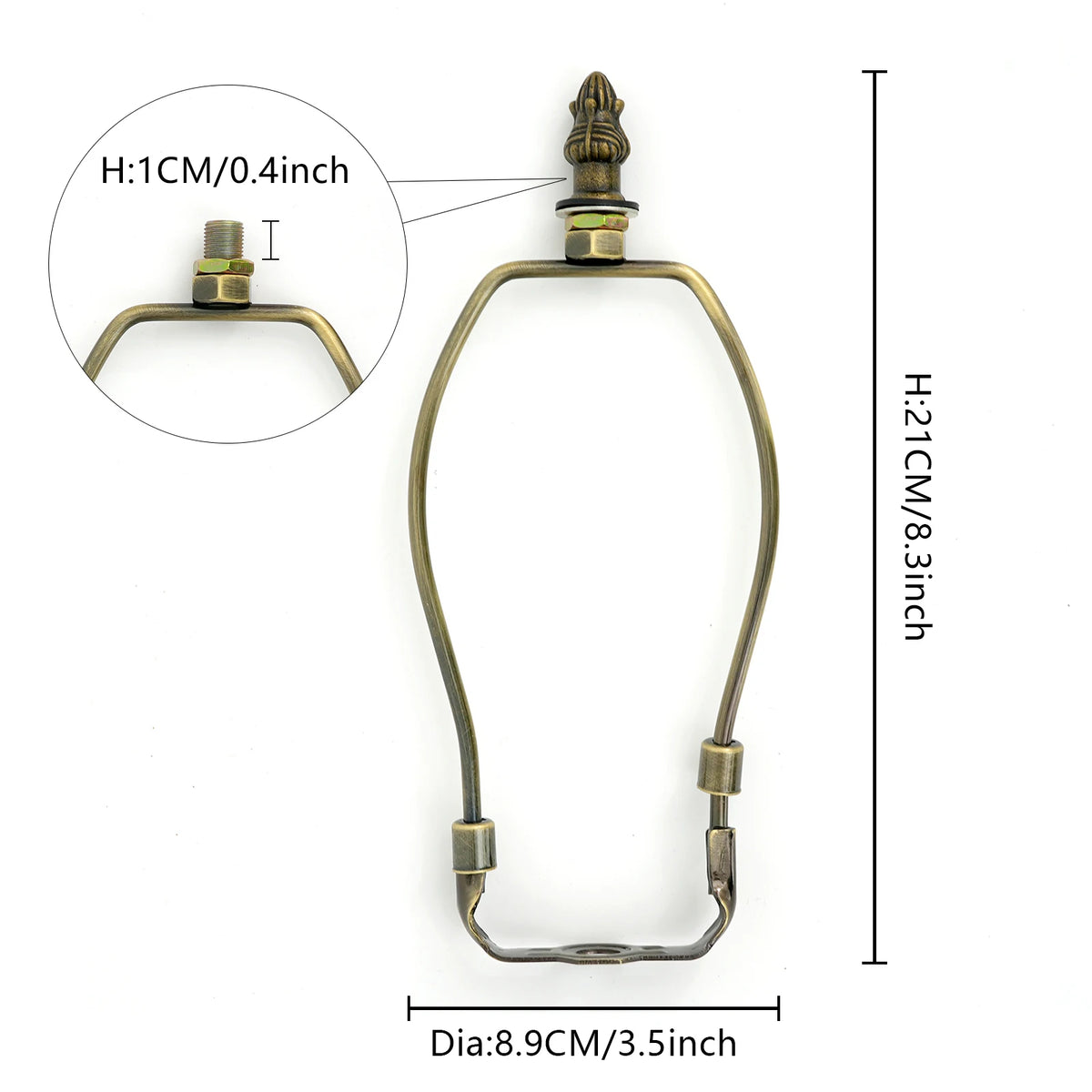 support ampoule bronze lisse classique rondelle ornement table lampadaire