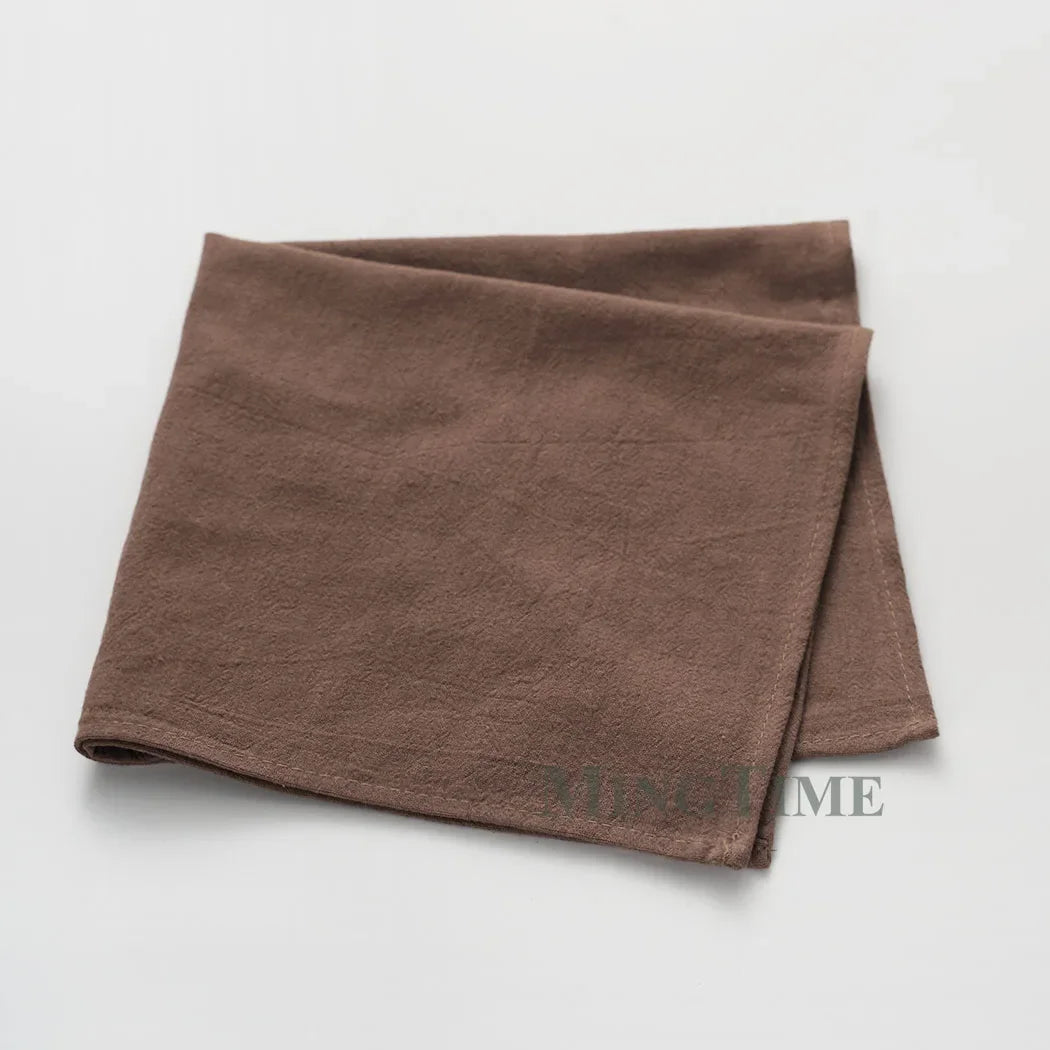 serviettes coton rose pâle texture lin classique réutilisables table manger party banquet