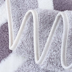serviette bain polyester rayé douce absorption rapide famille plage moderne minimaliste gris vert