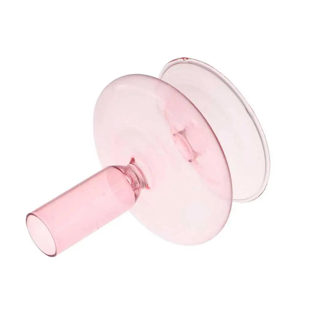 supports bougies rose transparent moderne minimaliste sans motif décoration intérieure chandelles mariage tables