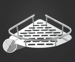 étagère salle bain adhésive noir argenté moderne minimaliste niveaux rondes perforées 10kg charge