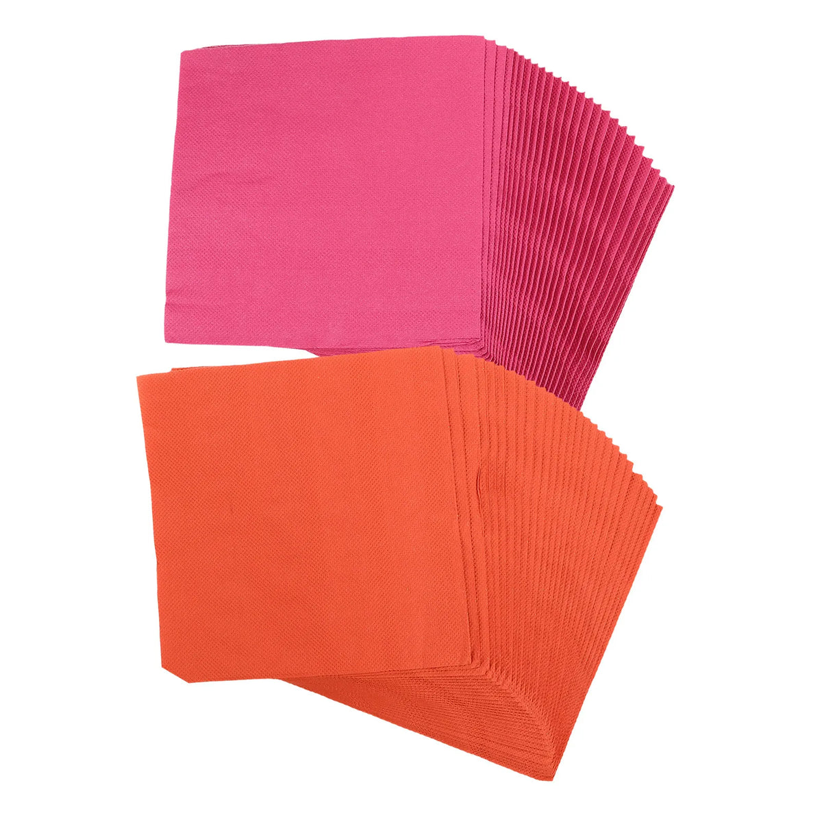 serviettes jetables modernes rose orange tissées fêtes anniversaires célébrations Nouvel An parties festive
