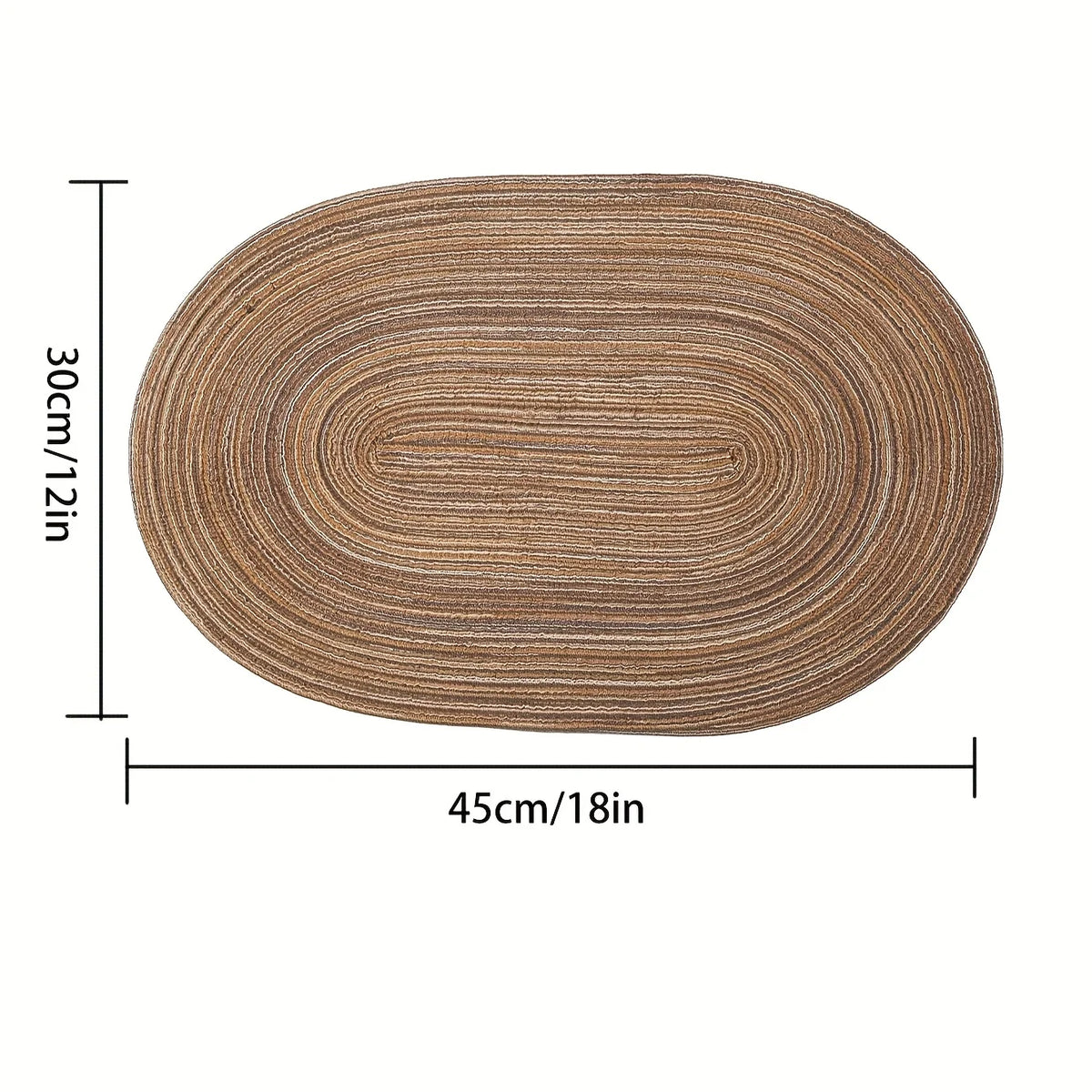 tapis table tissé moderne spirale beige vert résistant antidérapant 30x45cm