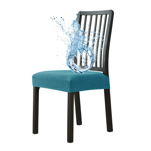 housse chaise moderne imperméable tissu jacquard gris bleu marine salle manger banquet
