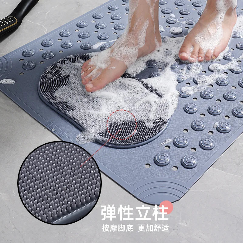 tapis bain antidérapant texturé boutons abrasive moderne bleu vert rose