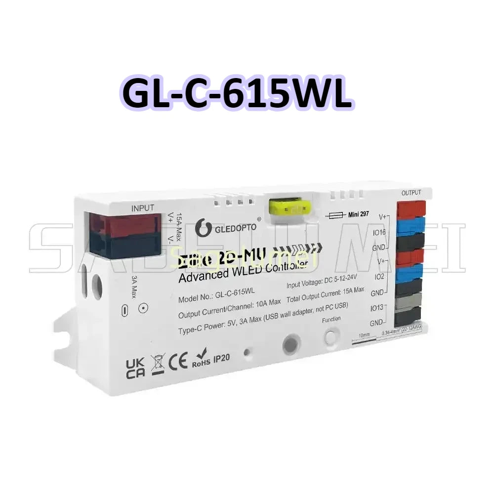 contrôleur led numérique sans fil 360w rgbic ws2811 ws2812 moderne technologique