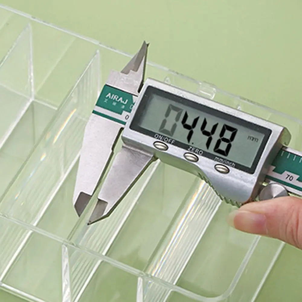 boîte rangement transparente maquillage papeterie compartiments modernes utilitaires minimalistes