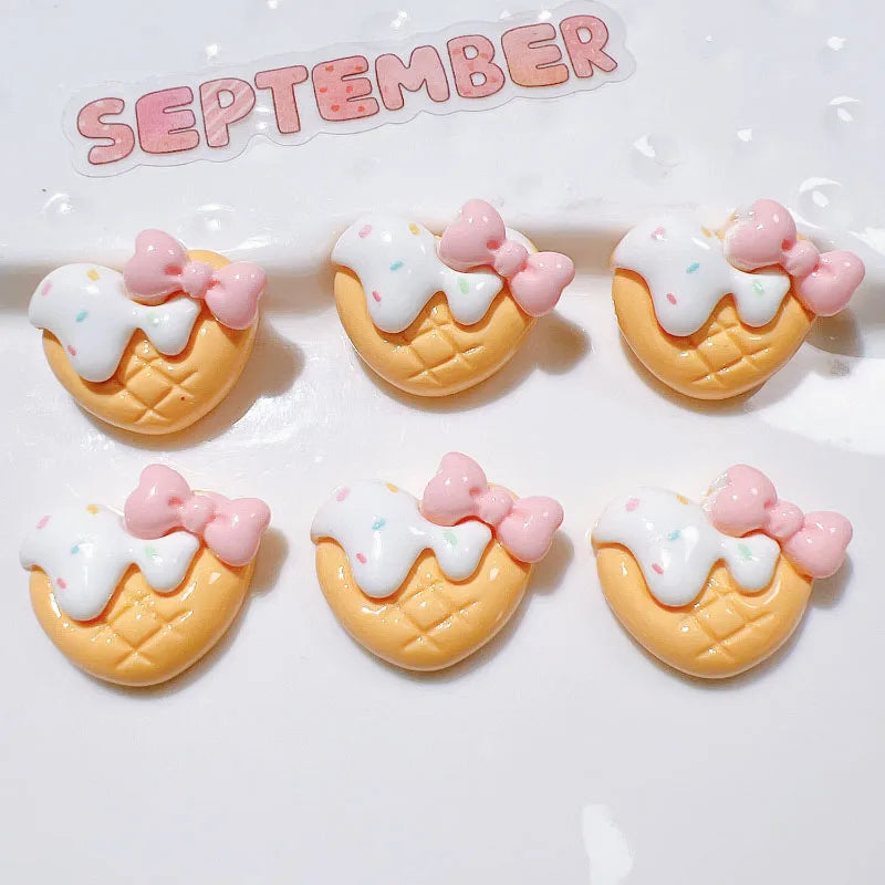 miniatures théière tasses cuillère cupcakes kawaii doux mignon rubans fleurs roses blancs