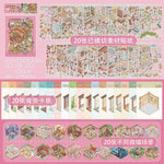 livre stickers miniatures marché chinois spirale multicolore scrapbooking diy journal créatif adultes