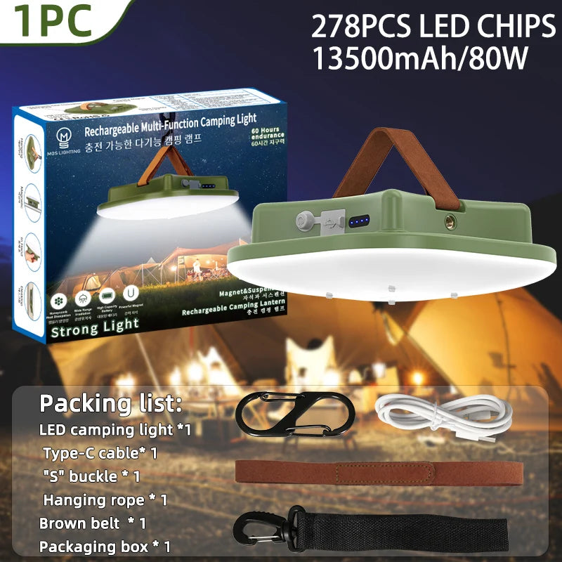 lampe tente led rechargeable violet vert moderne haute luminosité
